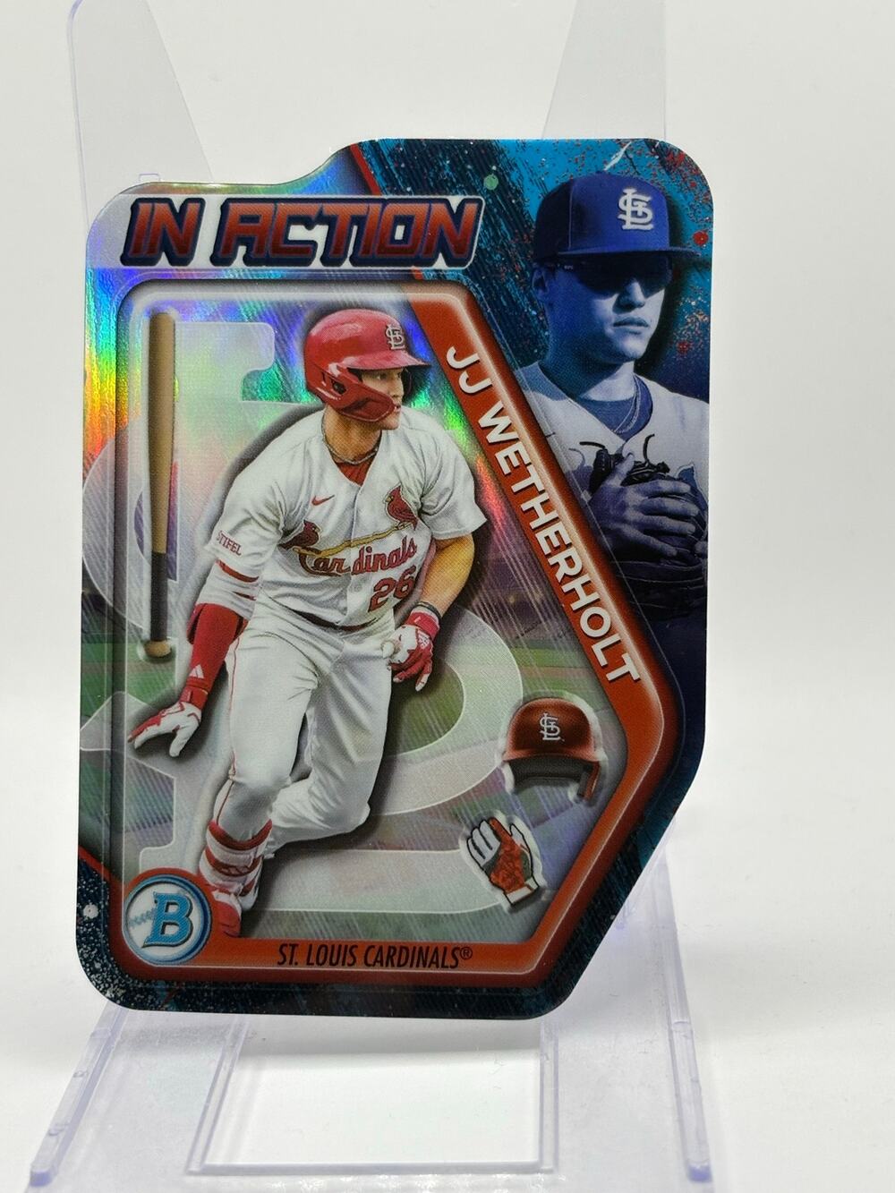 2025 Bowman Draft JJ Wetherholt Prospect In Action Die Cut Refractor Insert